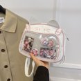 thumbnail image 4 of Tote Bag Women PU Ita Mochila Japonés Con Ventana Transparente Chic Hobo () White, 4 of 9