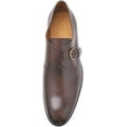 thumbnail image 5 of PAIR OF KINGS QUADS BROWN LEATHER MONK STRAP SLIP ON DRESS MENS FORMAL SHOES (BROWN, 10), 5 of 5