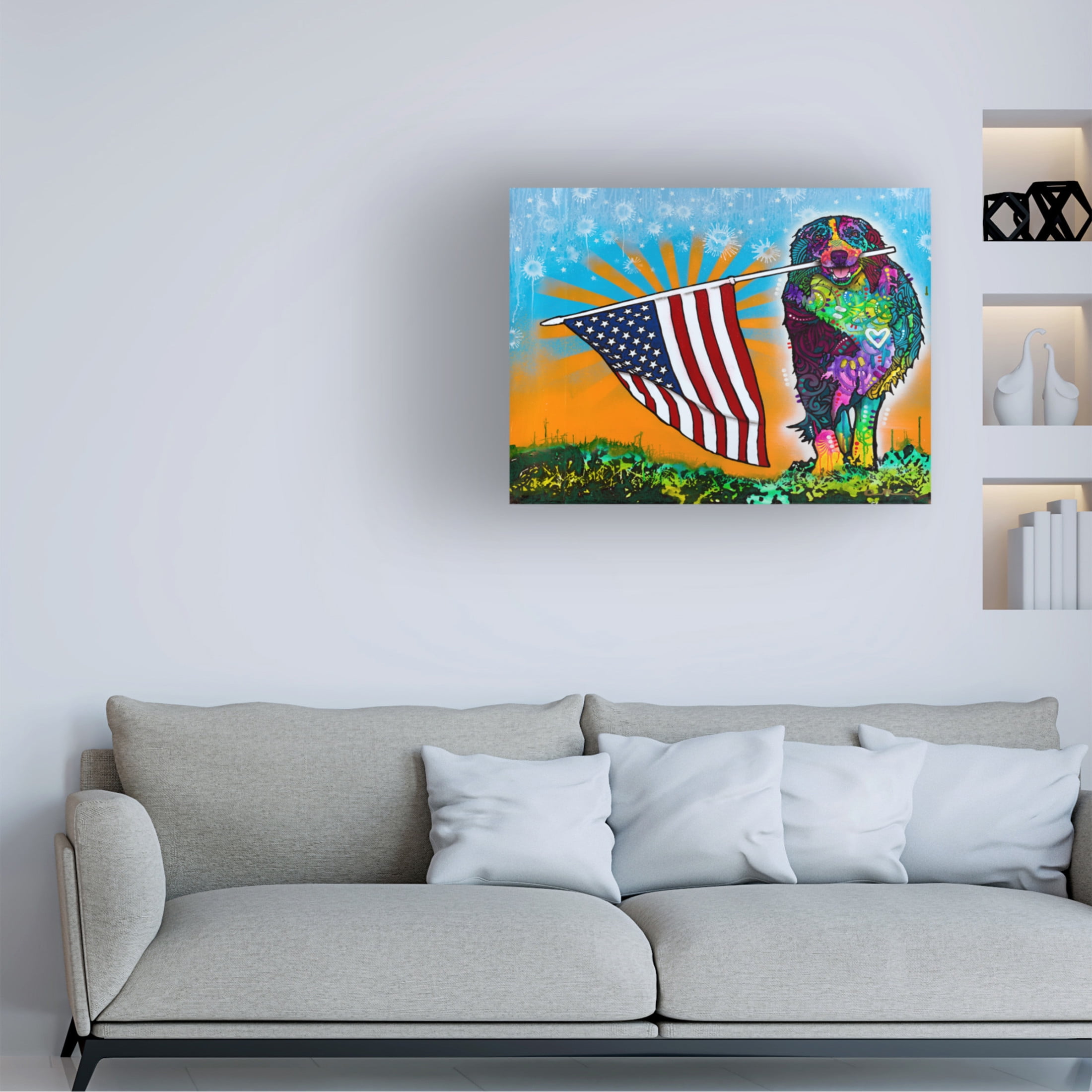 Canvas Wall Art - Dean Russo 'Carrying the Flag' Wall Art for Living Room, Bedroom, or Office Décor by Trademark Fine Art - 24 x 18 Inches