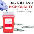 thumbnail image 3 of Sharps Container for Home Use and Professional 1 Quart (3-Pack) by Alcedo | Biohazard Needle and Syringe Disposal | Small Portable Container for Travel, 3 of 10