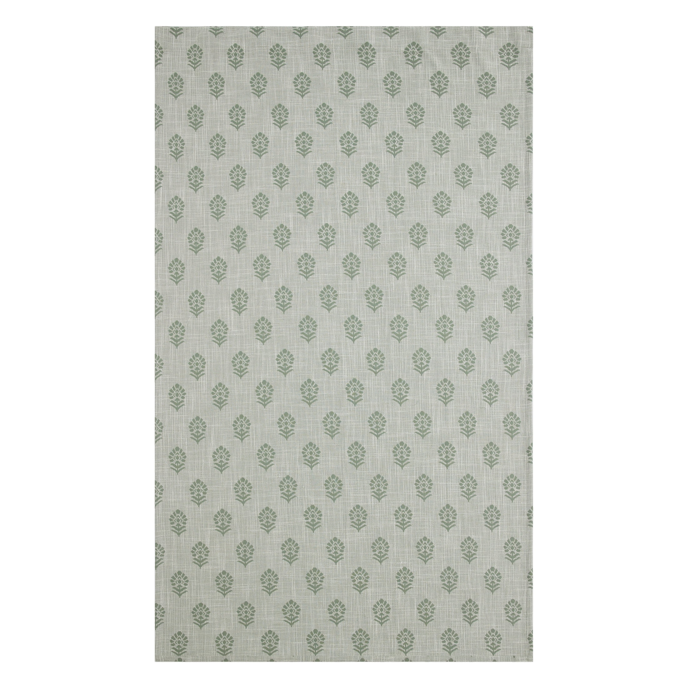 Better Homes & Gardens Floral Block Print Blackout Single Curtain Panel, Green, 50"W x 84"L