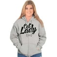 thumbnail image 4 of Cat Lady Officially Certified Funny Zip Hoodie Sweatshirt Women Brisco Brands S, 4 of 5