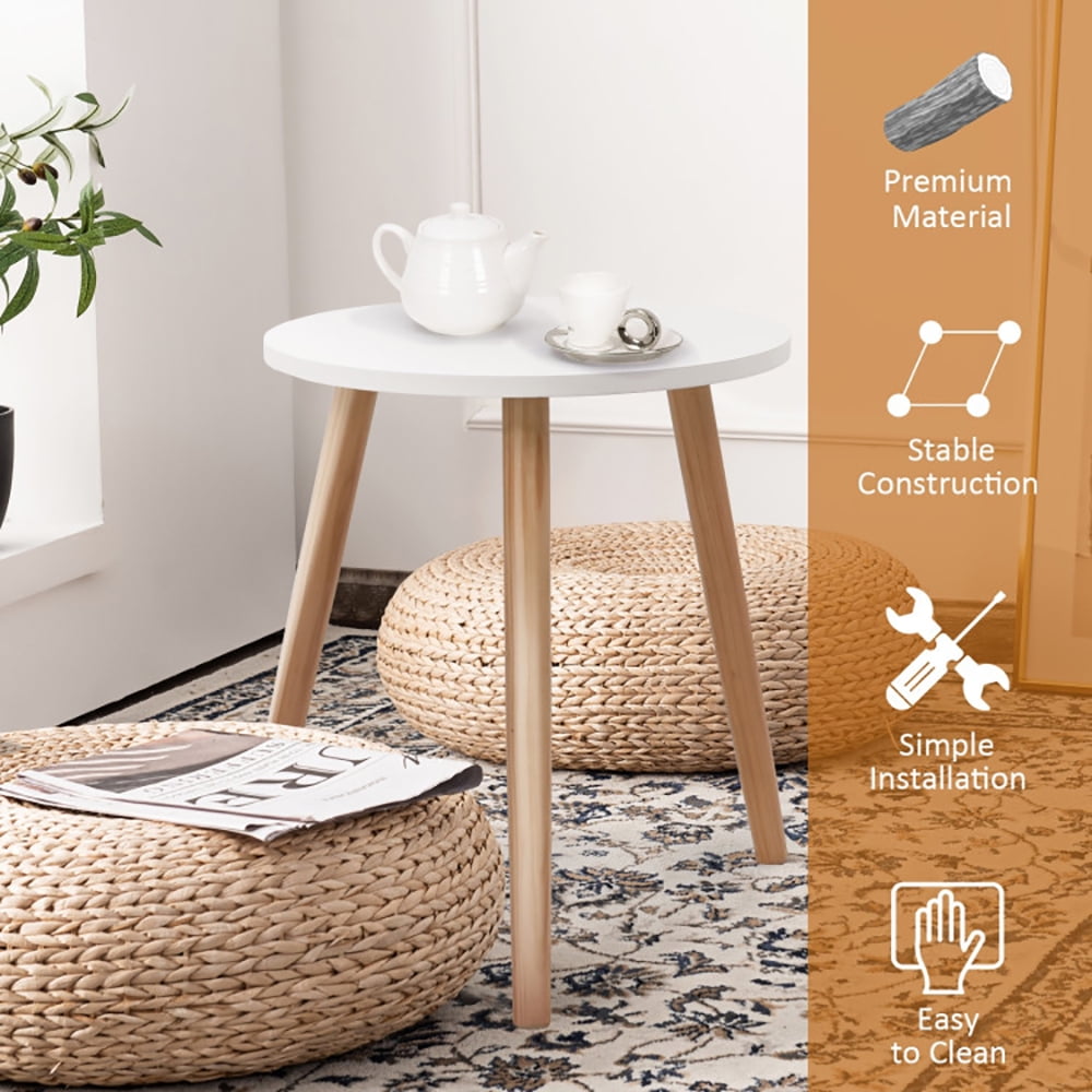 Finihen Coffee Table, Round Coffee Table, Side Table, 16 Inch Modern Coffee Table, for Living Room, Bedro, White Finihen Coffee Table, Round Coffee Table, Side Table, 16 Inch Modern Coffee Table, for Living Room, Bedro, White