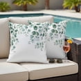 thumbnail image 2 of Outdoor Pillow Cover Green Eucalyptus Leaves Set of 2 Waterproof Throw Pillowcases Plant Decorative Patio Furniture Pillows for Couch Garden Indoor & Outdoor Use, 2 of 9