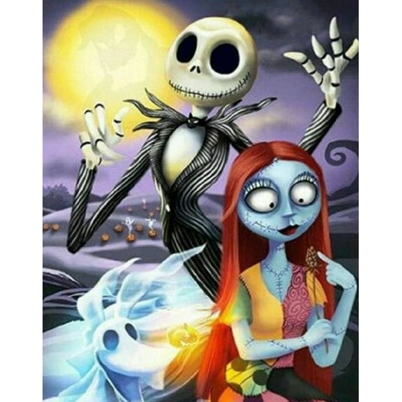 Diamond Painting Kits for Adults, Diamond Painting Stitch Gem Art Craft DIY Home Wall Decor 12x16inch (The Nightmare Before Christmas Diamond Painting)