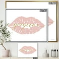 thumbnail image 3 of Designart ' fashion Glam Lips on Gold II ' Posh & Luxe Framed Canvas, 3 of 3