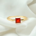 thumbnail image 3 of Rosec Jewels 1 CT Princess Cut Real Fire Opal Solitaire Ring, Orange Fire Opal Gold Ring for Women, Gift for her, 18K Yellow Gold, US 5.50, 3 of 8