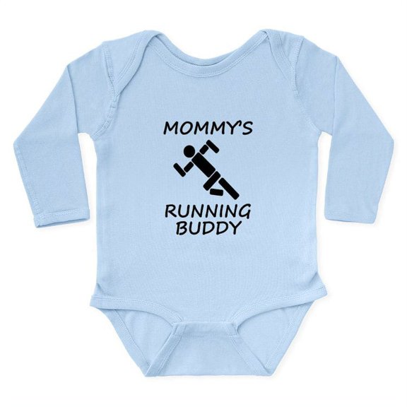 CafePress - Mommys Running Buddy Body Suit - Long Sleeve Infant Bodysuit