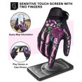 thumbnail image 2 of Guantes de moto RIGWARL para mujer con pantalla táctil Pink Skeleton, 2 of 6