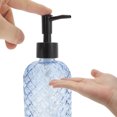 thumbnail image 3 of Unique Bargains 1 Pc Cylinder Argyle Soap Dispenser 13.53oz Blue Black, 3 of 6