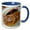 Blue/White, variant on 3drose, Pancake Breakfast., 11oz Two-tone Blue Mug