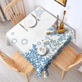 thumbnail image 6 of Floral Square Tablecloth 60x60in(152x152cm) – Waterproof Polyester Printed Table Cover, Wrinkle Resistant & Washable for Kitchen Dining Picnic Party Decor, Thanksgiving,Christmas, Spring,Flower, 6 of 6