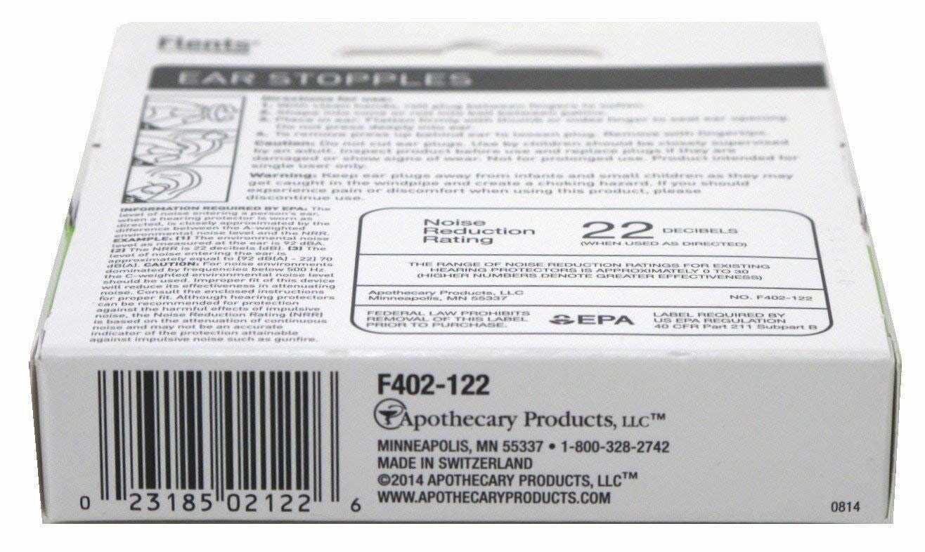Flents Sleeping Ear Plugs, Soft Wax-Cotton, Nighttime Noise