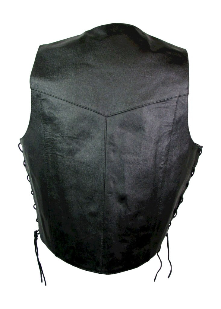 Buffalo Outdoors Men S Leather Motorcycle Vest Concealed