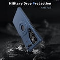 thumbnail image 3 of ELEHOLD for Samsung Galaxy S24 Magnetic Case,Rugged Hard PC Protective Case with Rotation Ring Holder Kickstand Compatible with Mag Safe Shockproof Cover for Samsung S24,Blue, 3 of 6
