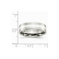 thumbnail image 6 of White Stainless Steel Ring Band Wedding Sterling Silver Flat, 6 of 6