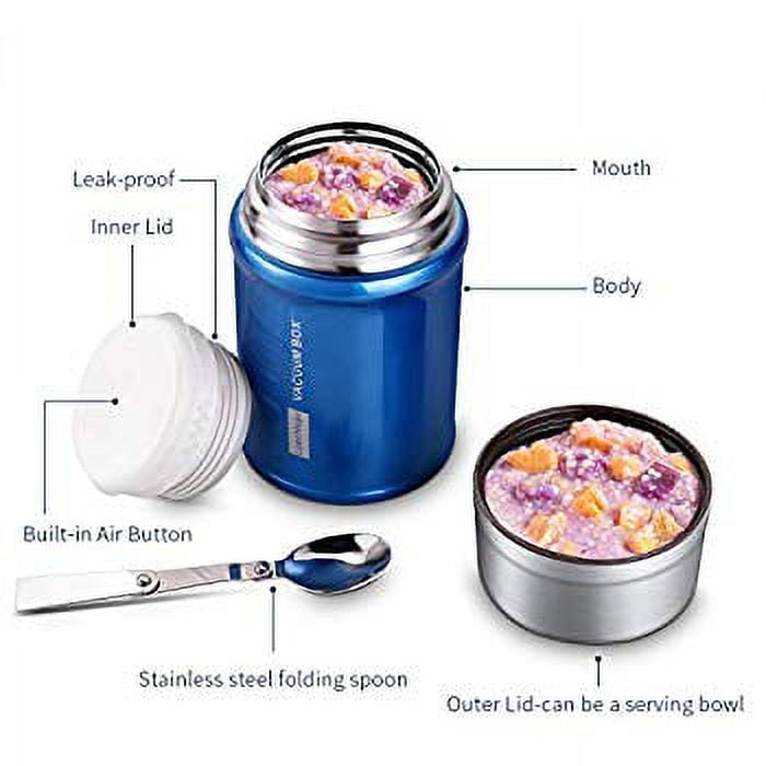 16oz Stainless Steel Vacuum Insulated Food Jar for Hot Foods and Soups - Light Blue