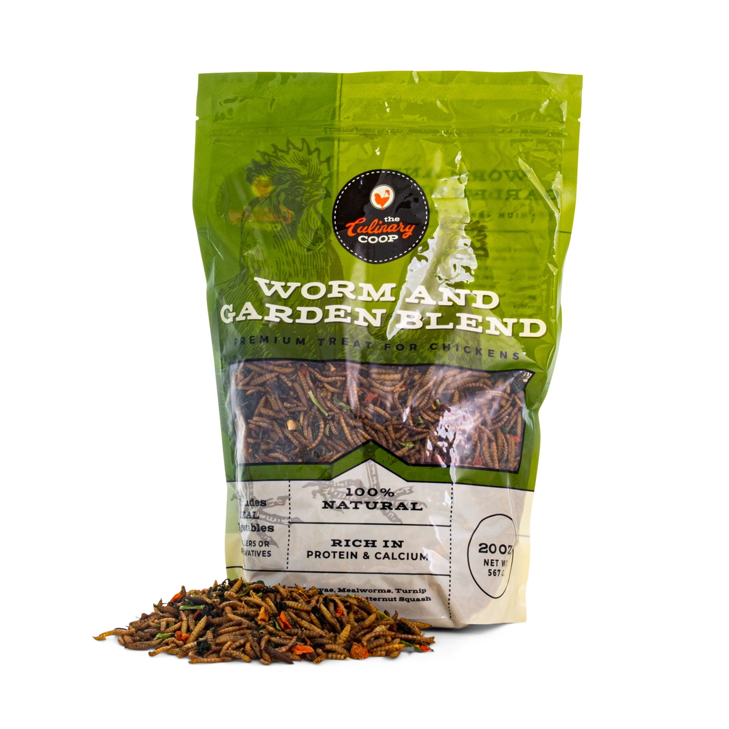 (2 pack) Fluker's The Culinary Coop Worm and Garden Mix, Premium Treats for Chickens, 10 oz Bag