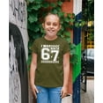 thumbnail image 2 of I was 6 Now I'm 7 Unisex Birthday Shirt for Boys & Girls Trendy Check 7th Birthday Tee Military Green Shirt Youth Small, 2 of 5