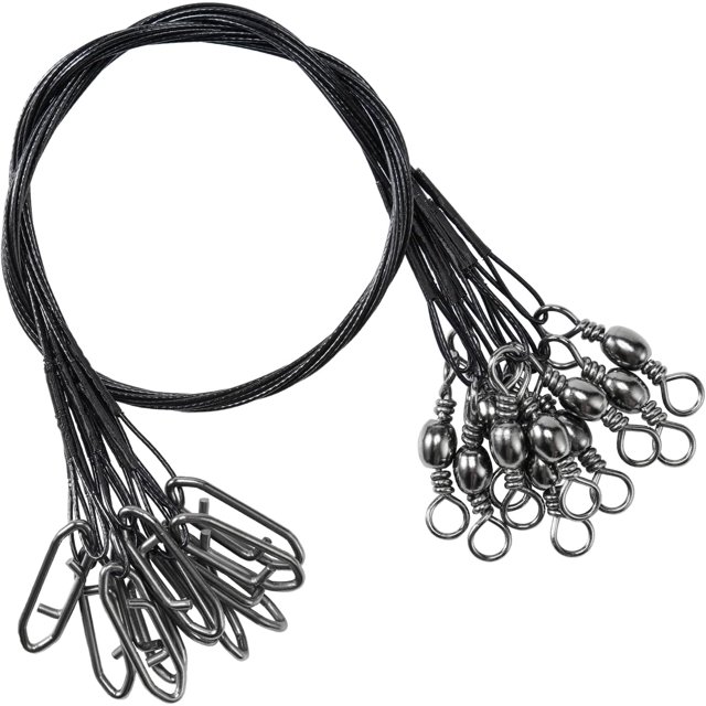 Leviers de Pêche en Acier Inoxydable Rigs de Force Leader de Pêche en Eau Salée Leurre à Forte Pression Fil de Levier Ligne Nickel Noir