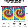 thumbnail image 2 of Blackout Kids Curtains,Colorful Rainbow Tie Dye Spiral Pattern Childrens Insulated Curtains Set Of 2,Bedroom Essentials,Toddler Room Decor 52"x63", 2 of 5