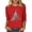 Red, variant on Oalirro Christmas Shirts for Women 3/4 Length Sleeve Tops Fall Crewneck Trendy Shirt