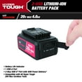 thumbnail image 3 of Hyper Tough 20V Lithium-Ion 4.0Ah Rechargeable Battery with USB-C, 3 of 12