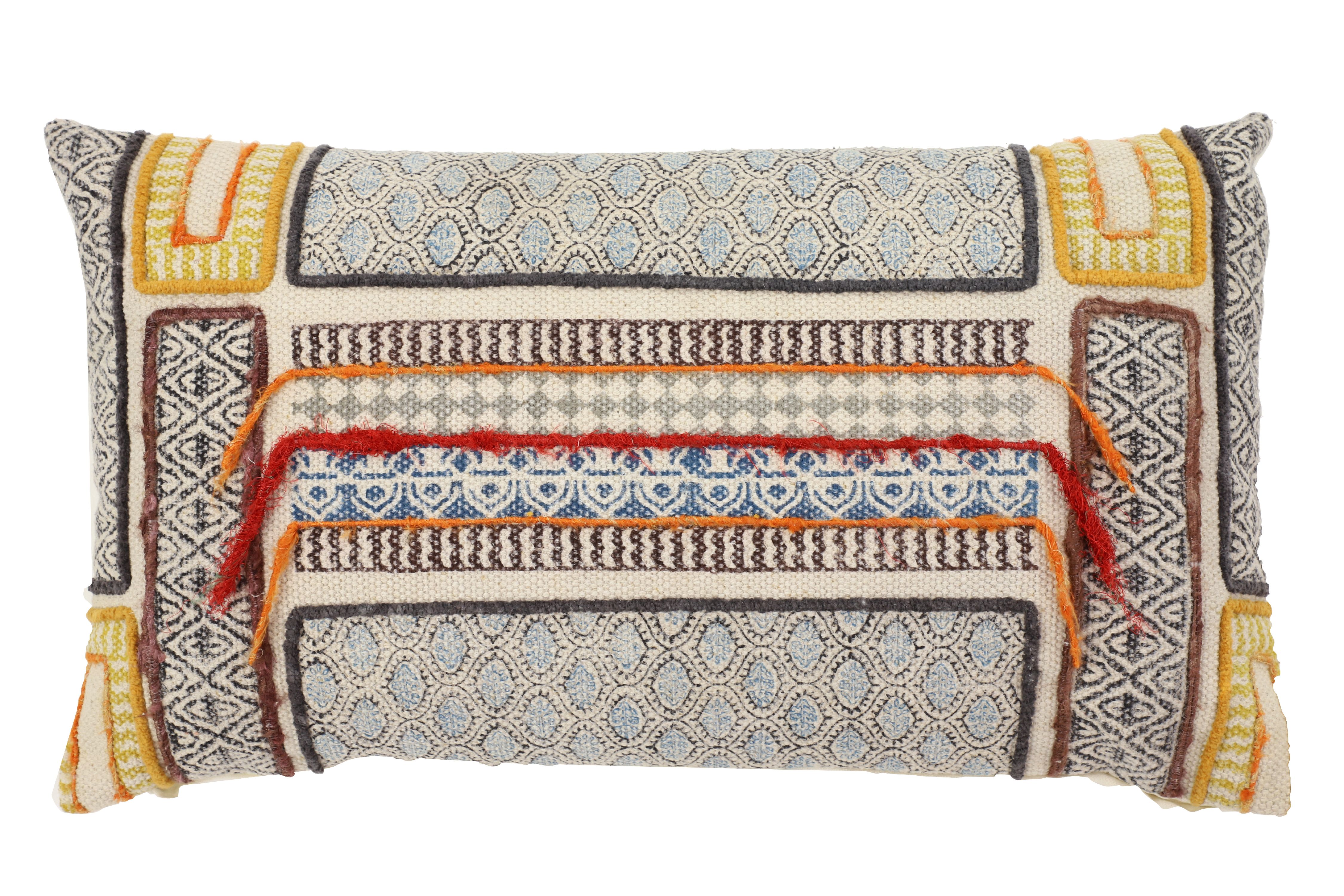 Decmode Large Rectangular Gold, Orange, and Brown