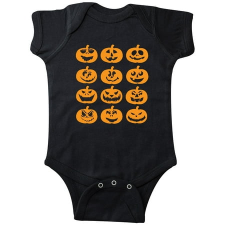 

Inktastic Halloween Pumpkin Faces Orange Gift Baby Boy or Baby Girl Bodysuit