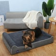thumbnail image 4 of Laifug Extra Large Dog Bed with Orthopedic Memory Foam, Dog Pillow, Waterproof Liner & Washable Cover (Gray), 4 of 16
