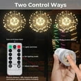 thumbnail image 3 of Aonesy Firework Hanging Lights, 8 Modes Dimmable String Fairy Lights with Remote Control 4 Packs Starburst Lights for Christmas, Warmwhite, 3 of 9