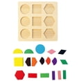 thumbnail image 5 of PVCS 1Wooden Educational Puzzle Toy Matching Board For Children Geometry Design Gift for Kids, 5 of 5