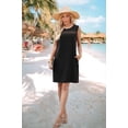 thumbnail image 4 of Wiholl Summer Dresses for Women 2026 Beach Vacation Fashion Lace Mini Tank Dress with Pockets, 4 of 9