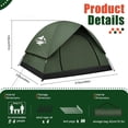 thumbnail image 6 of Purebox Camping Tent 3-4 Person Waterproof Windproof Outdoor Hiking Shelter with Rainfly, 6 of 9