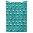 thumbnail image 3 of Ambesonne Teal Tablecloth Rectangular Table Cover, Fish Nautical Animal Art, 52"x70", Teal, 3 of 4