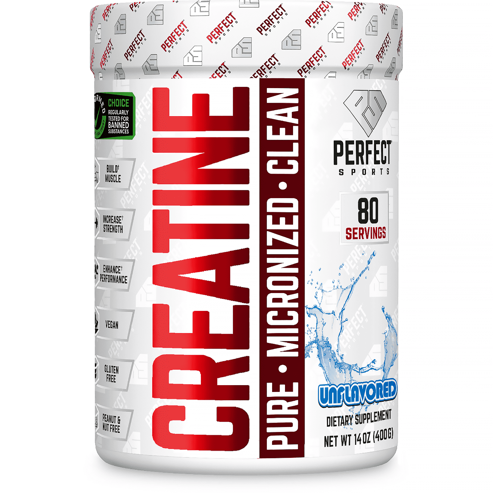 PERFECT Sports Creatine, Unflavored, 14 oz (400 g)