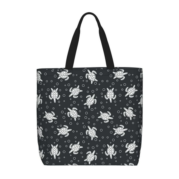 Easygdp Turtle Bolsa Tote para Mujer, Bolso de Hombro para Trabajo, Playa, Viajes, Compras y Supermercado