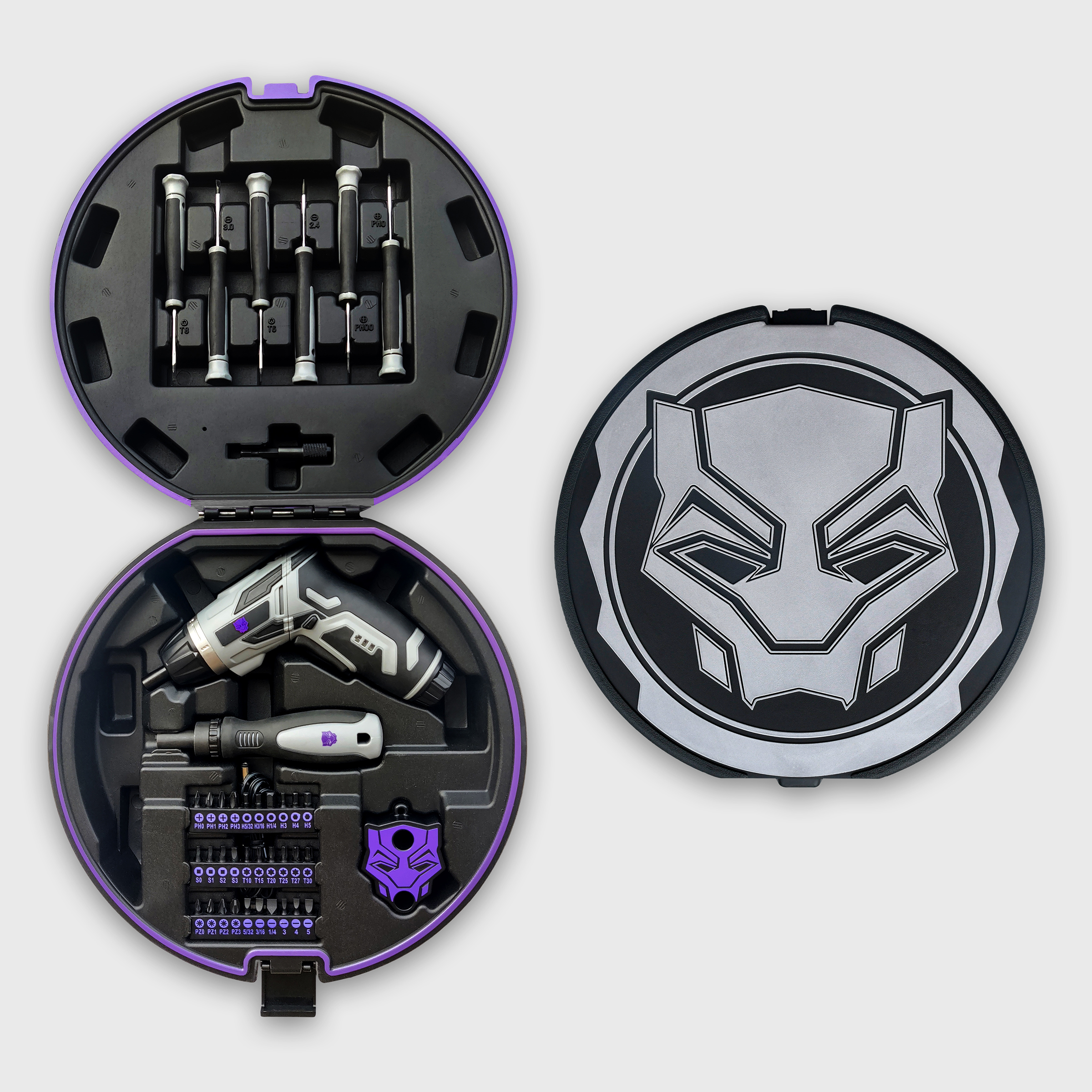Marvel Black Panther Cordless 41pc 3.6v Power Screwdriver Set - image 3 of 9