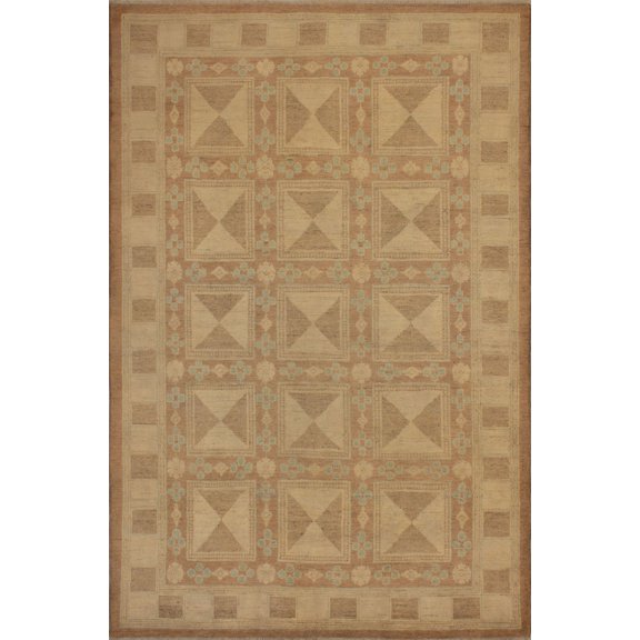 Peshawar Janessa Brown/Beige Rug, 6'0" x 9'9"