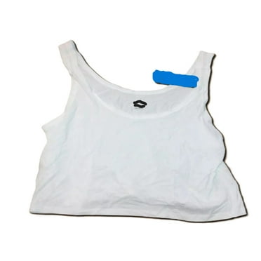 Women's Cropped Tank Top - White - Size Large (L)
