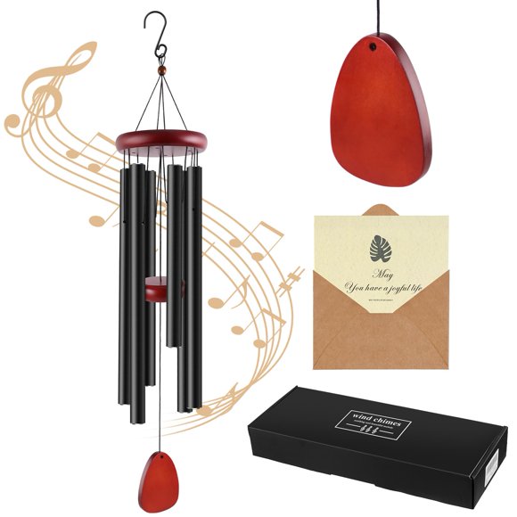 Remiawy Wind Chimes Outdoor, 37" Large Deep Tone Windchimes with 6 Aluminum Tubes, Sympathy Gift for Loss Loved One, Memorial Wind
