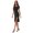 A Black, variant on iiniim Women Floral Lace Patchwork Side Slit Ruffled Hem Dance Skirt Latin Salsa Ballroom Dance Dress
