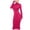 a-Pink273101, variant on Womens Dress Solid Color Long Sleeve Midi Dress With High Turtleneck Slim Fit Bodycon Dress For Daily Going Out Wear