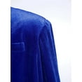 thumbnail image 6 of TSSOE Boys Velvet Sport Blazer Classic Fit Lapel Suit Jacket Single Breasted Outerwear Coat Royal Blue 10, 6 of 7