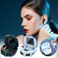 thumbnail image 1 of Auriculares Inalámbricos True, Auriculares bluetooth con pantalla de alimentación LED auriculares recargables auriculares con micrófono auriculares, adecuados para teléfonos móviles y computadoras, 1 of 10
