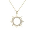 thumbnail image 2 of 14K Gold Plated over Sterling Silver Sunburst Pendant Necklace with crystals from Swarovski, 2 of 4