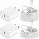 thumbnail image 1 of wonima44 iPhone 17 16 Charger Fast Charging,20W 2Pack USB-C Wall Charger Block with 10ft&6ft Type C to USB C Cable Compatible for iPhone 17/16/16 Pro/16 Pro Max/16 Plus/15/15 Plus/15 Pro/15 Pro Max, 1 of 1