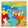 thumbnail image 1 of Wooden Puzzles 2 in 1 Wooden Dinosaur Sorting and Stacking Toy Animals Dinosaurs Blocks Stacking and Stacking Puzzles, 1 of 7