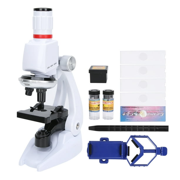 LAKWAR Microscope de poche pour enfants, 60 x 120 x, mini microscope  portatif avec 5 lames de microscope, mini microscope pour enfants,  étudiants