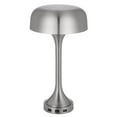 thumbnail image 3 of Cal Lighting Mushroom 2-Light Metal Desk Lamp in Brushed Steel Silver, 3 of 5